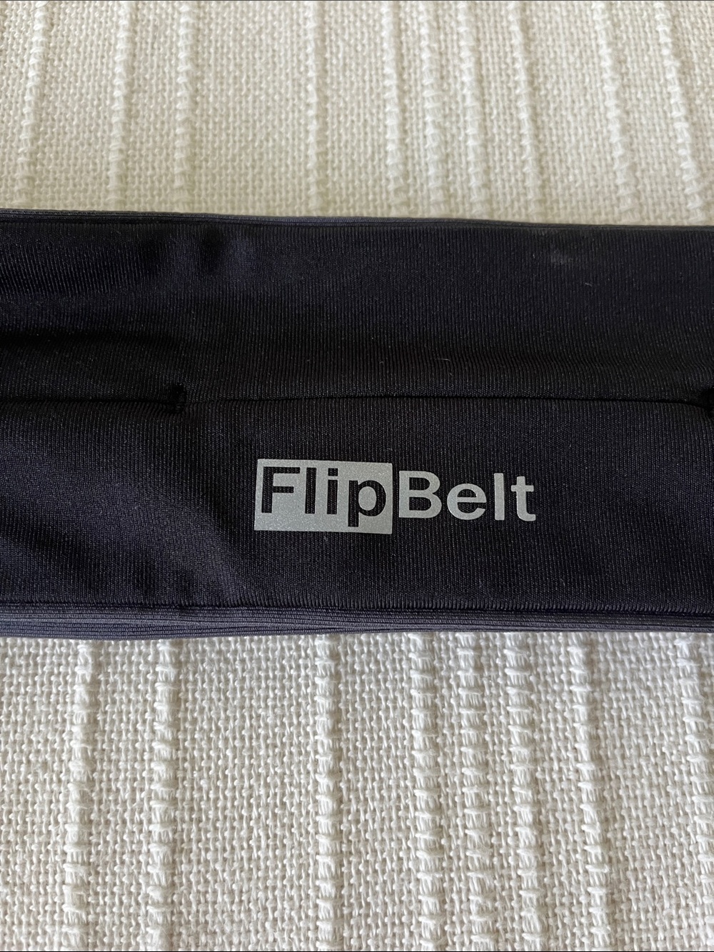 FlipBelt Performance Running Belt store keys, phone  during workout- black, LG.